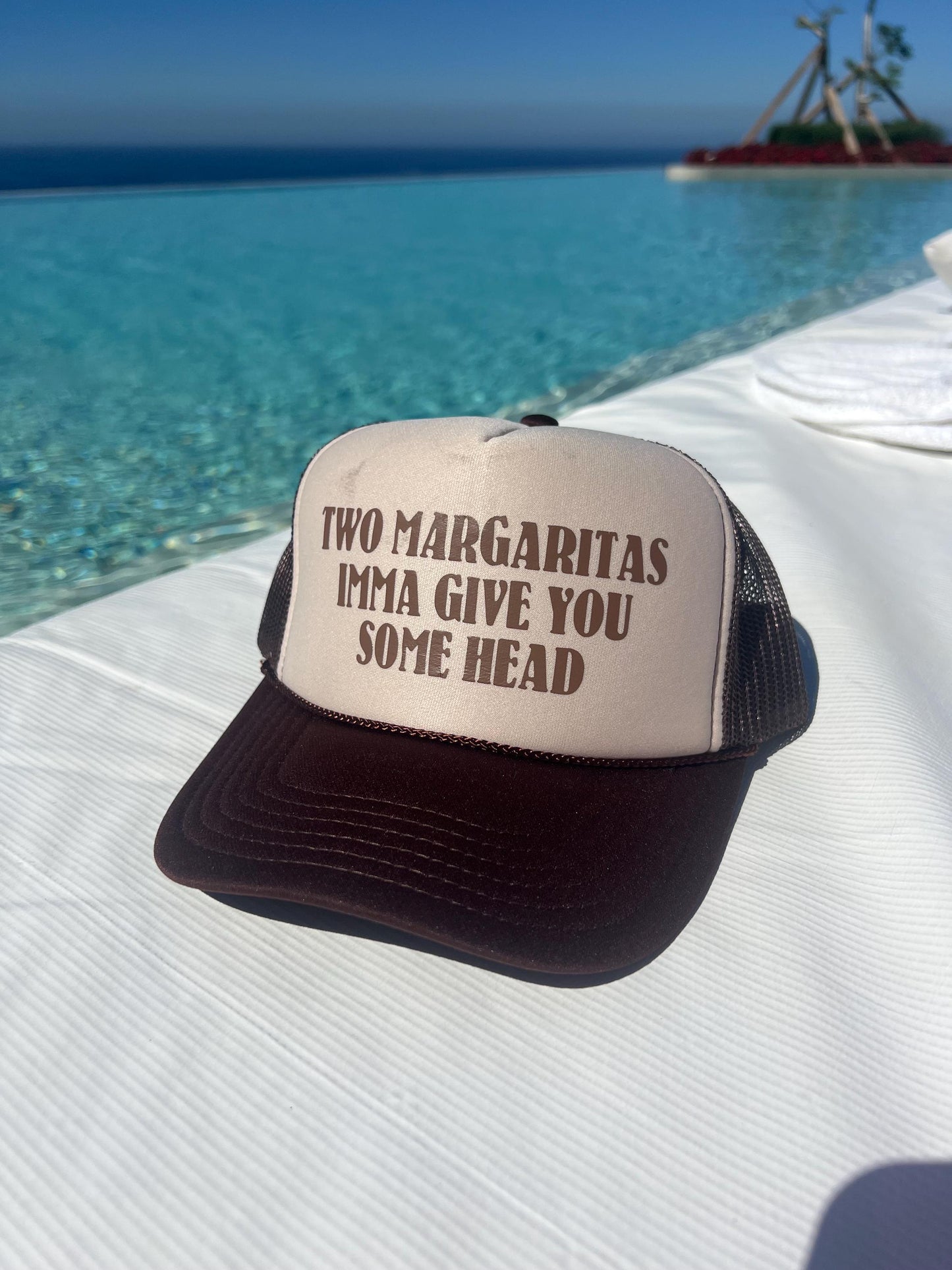 Two Margaritas Imma Give You Some Head Trucker Hat - Funny Trucker Hats