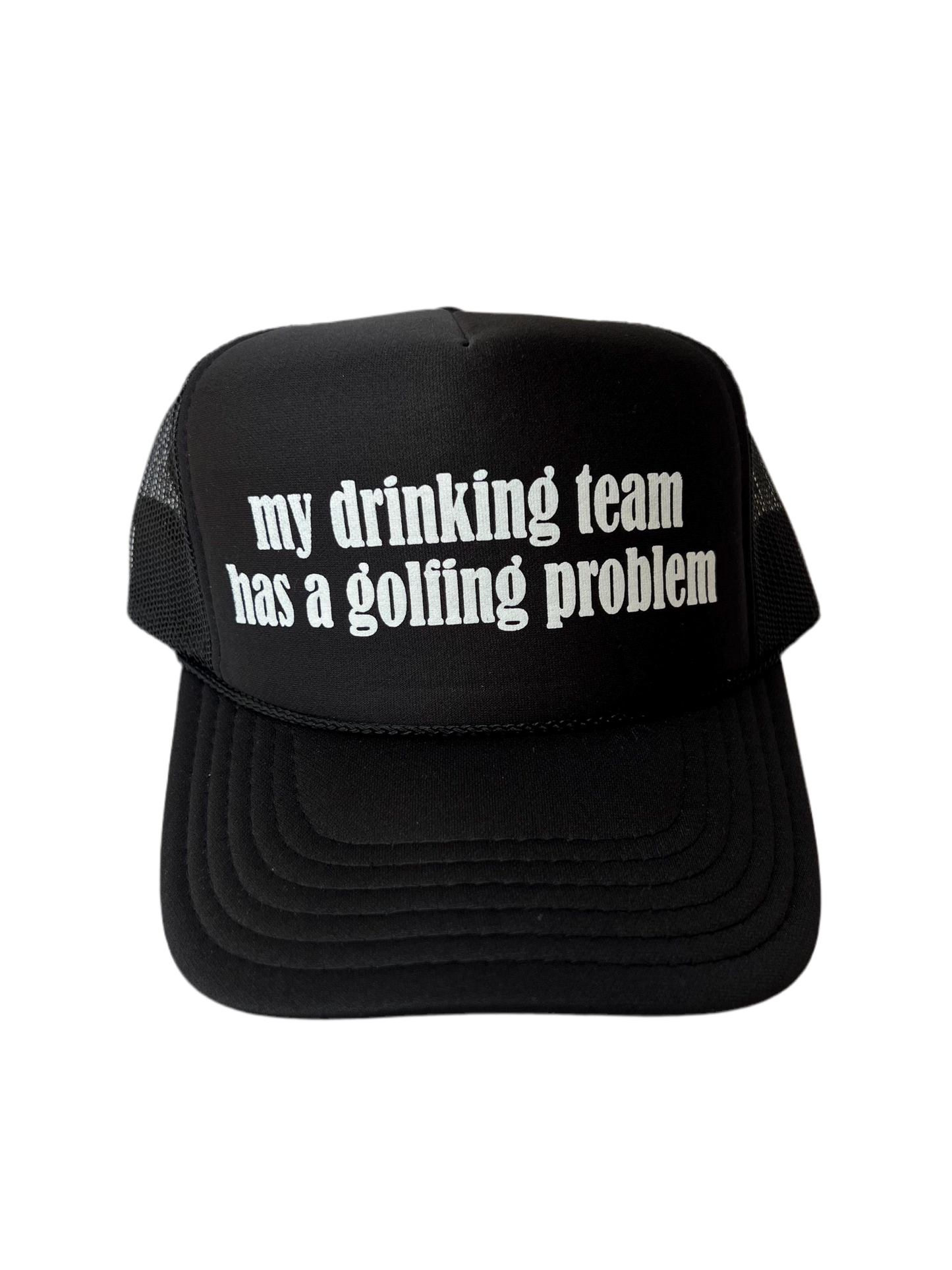My Drinking Team Has A Golfing Problem Trucker Hat - Funny Golf Trucker Hats