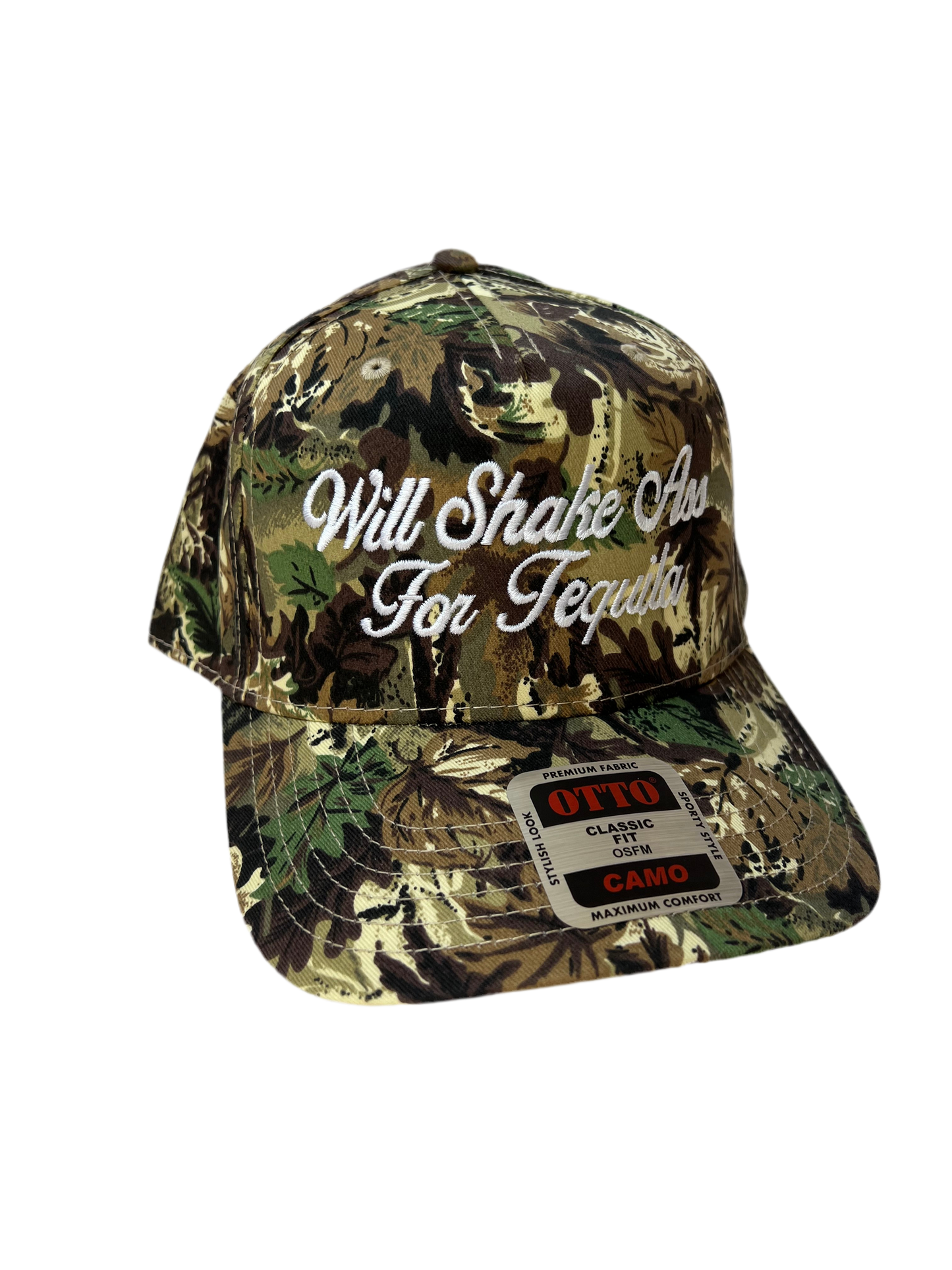 Will Shake Ass For Tequila Camo Hat