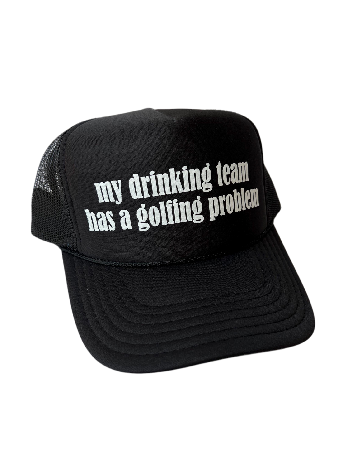 My Drinking Team Has A Golfing Problem Trucker Hat - Funny Golf Trucker Hats
