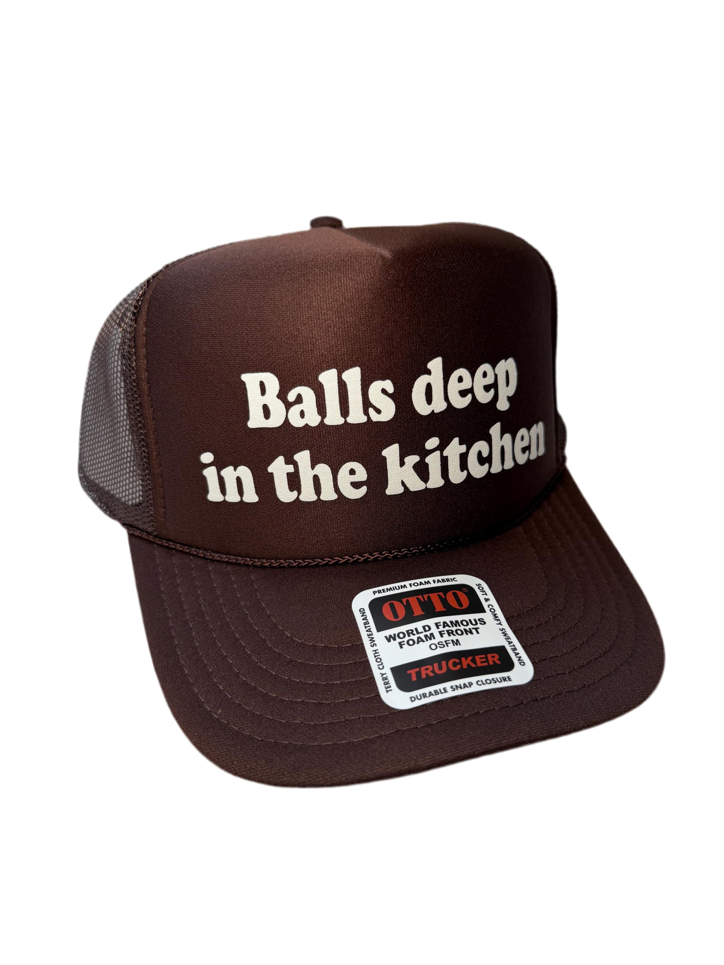Balls Deep In The Kitchen Trucker Hat - Funny Pickleball Trucker Hats