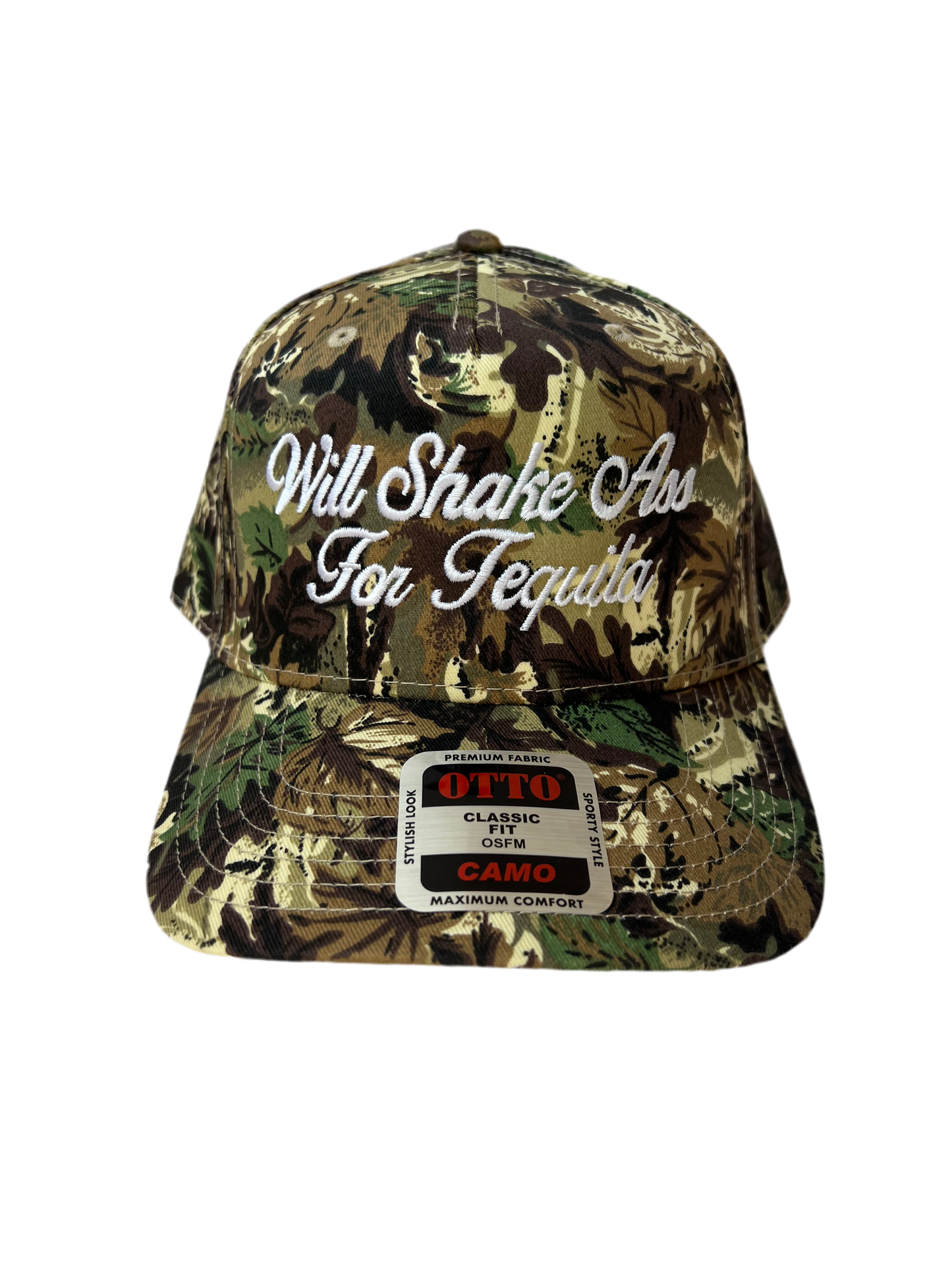 Will Shake Ass For Tequila Camo Hat