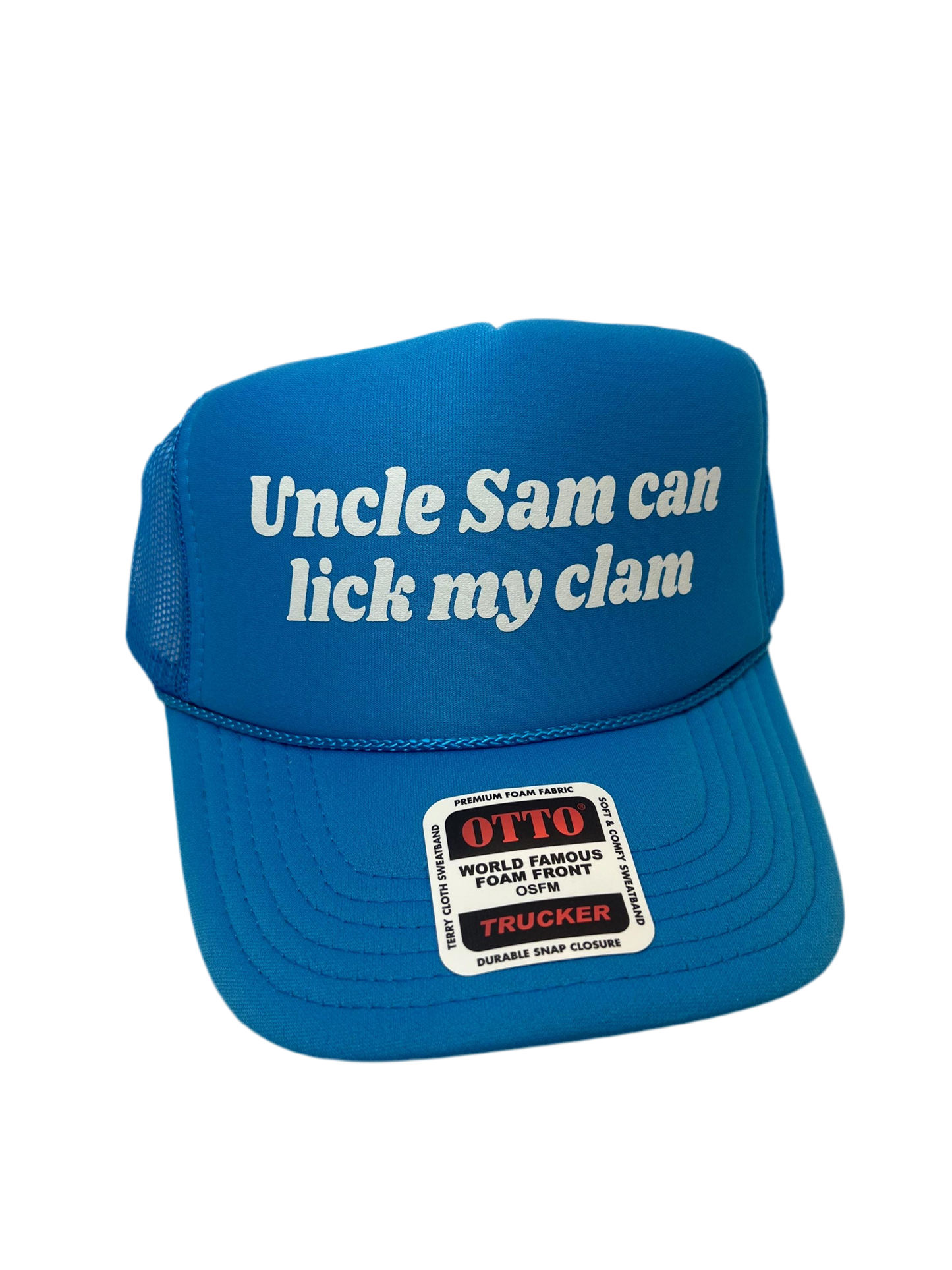 Uncle Sam Can Lick My Clam Trucker Hat - Funny Trucker Hats