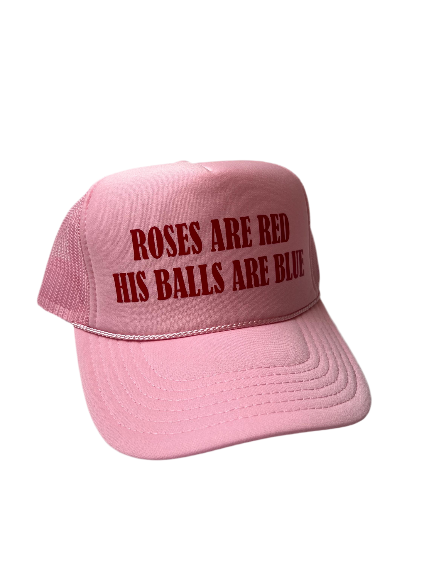Roses Are Red His Balls Are Blue Trucker Hat - Funny Trucker Hats