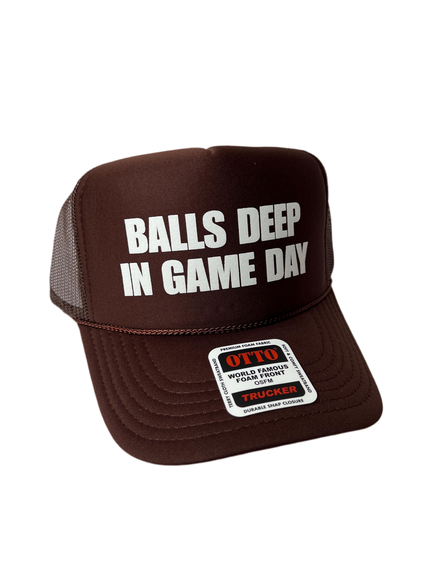 Balls Deep In Game Day Trucker Hat - Funny Trucker Hats