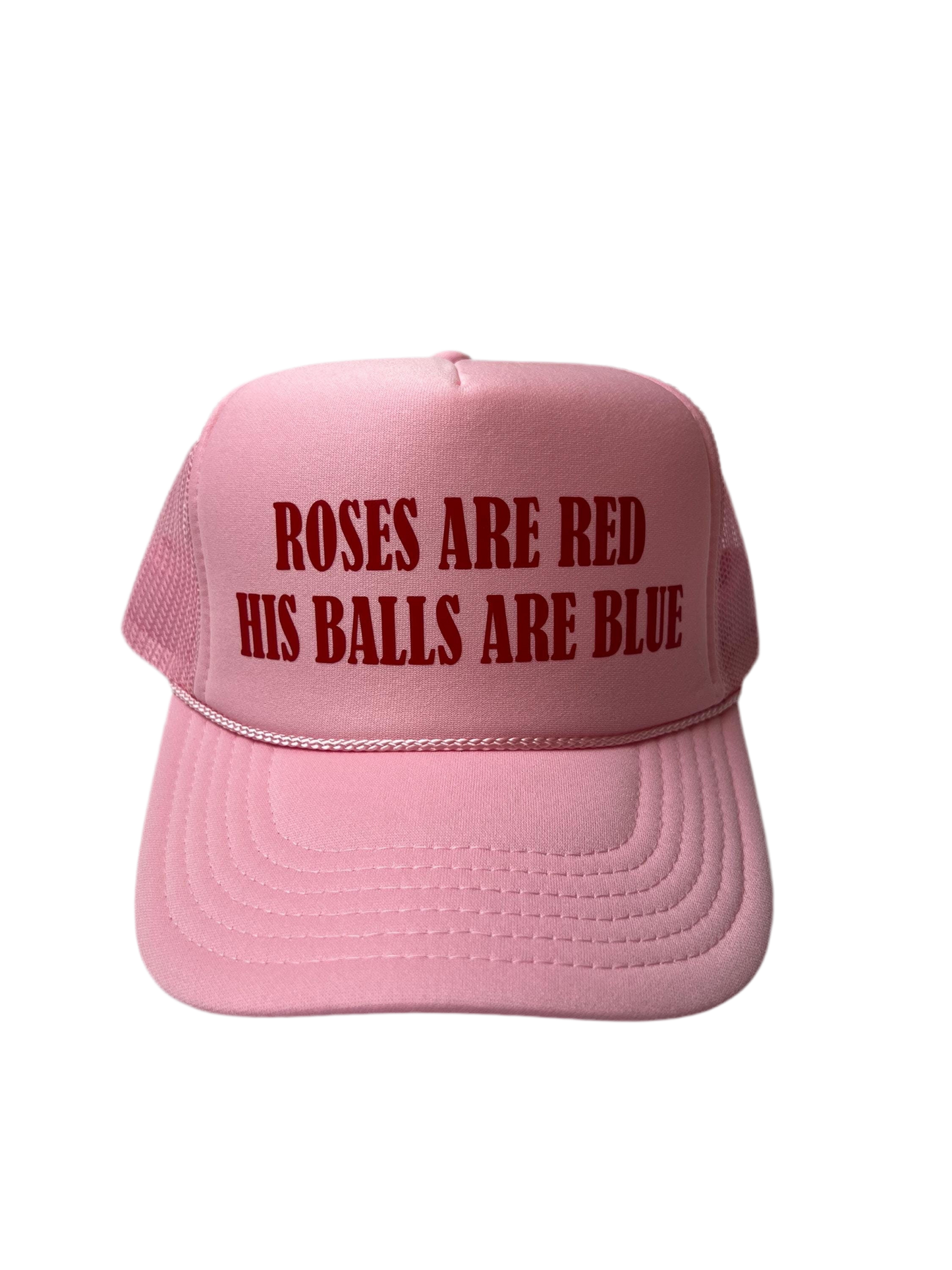Roses Are Red His Balls Are Blue Trucker Hat - Funny Trucker Hats