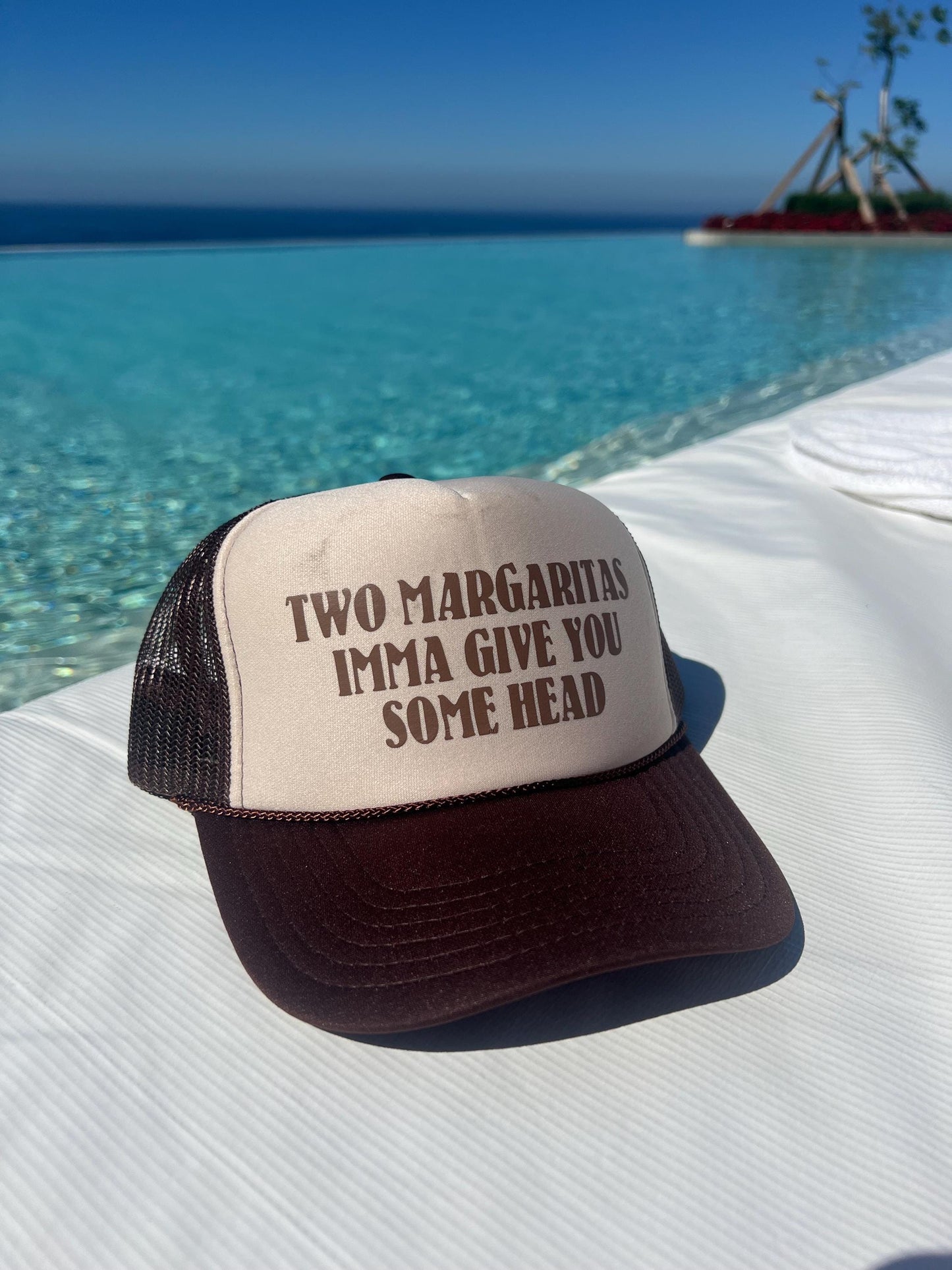 Two Margaritas Imma Give You Some Head Trucker Hat - Funny Trucker Hats
