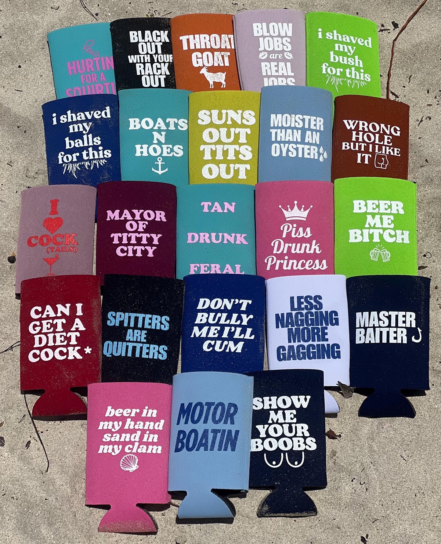 Unhinged Single Koozies - Funny Drink Coolers
