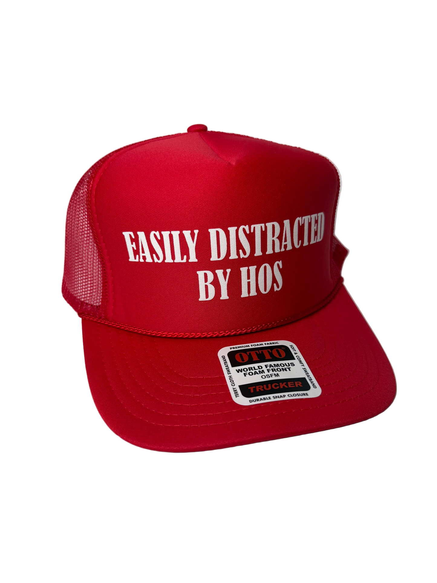 Easily Distracted By Hos Trucker Hat - Funny Christmas Hats