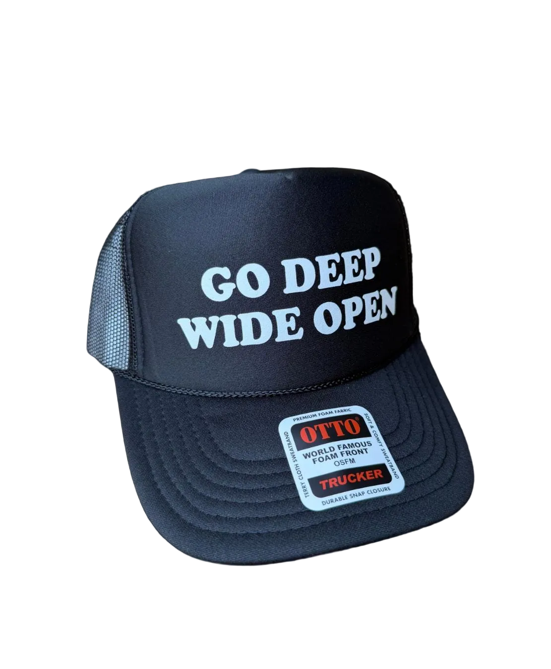 Go Deep Wide Open Trucker Hat - Funny Trucker Hats