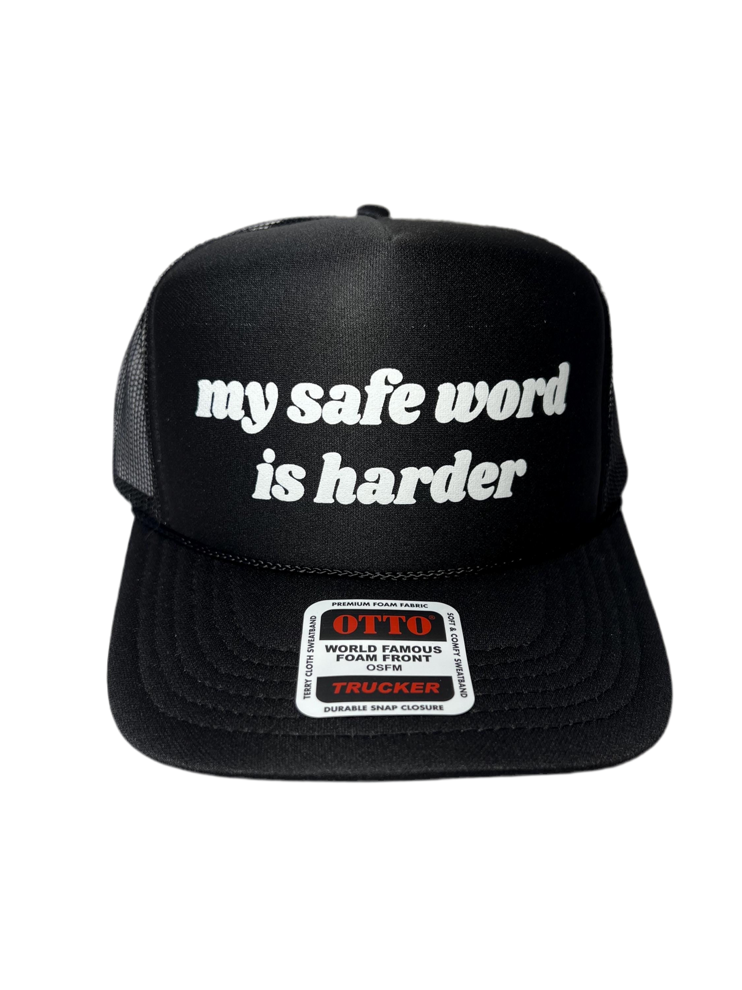 My Safe Word Is Harder Trucker Hat - Funny Trucker Hats