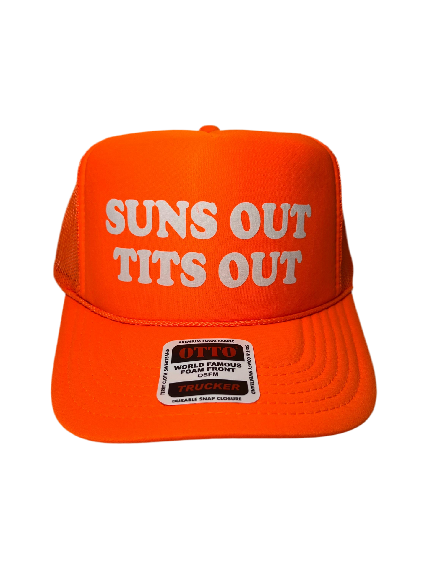 Suns Out Tits Out Neon Trucker Hat - Funny Trucker Hat