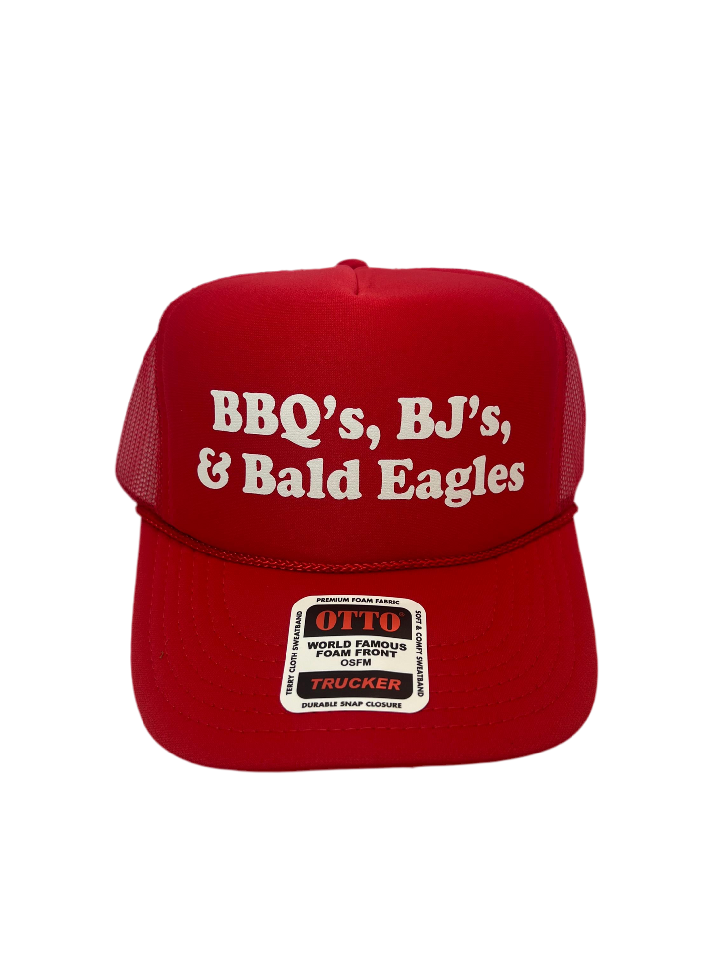BBQs, BJs, & Bald Eagles Trucker Hat - Funny Trucker Hats