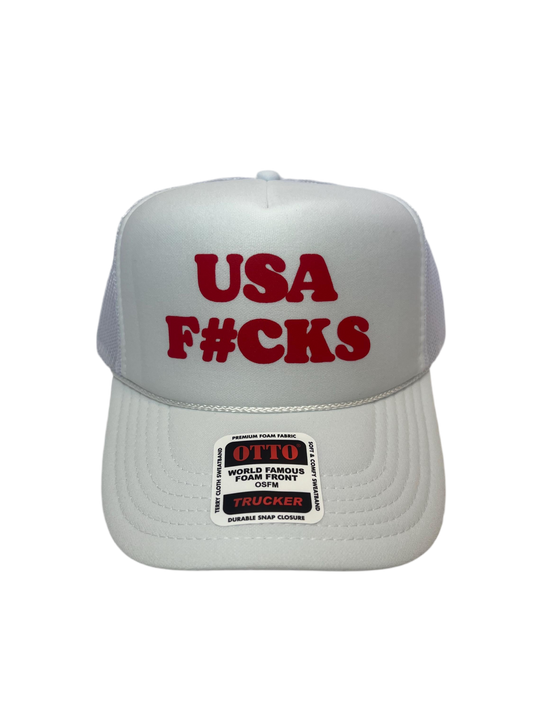 USA F#cks Trucker Hat - Funny Trucker Hats