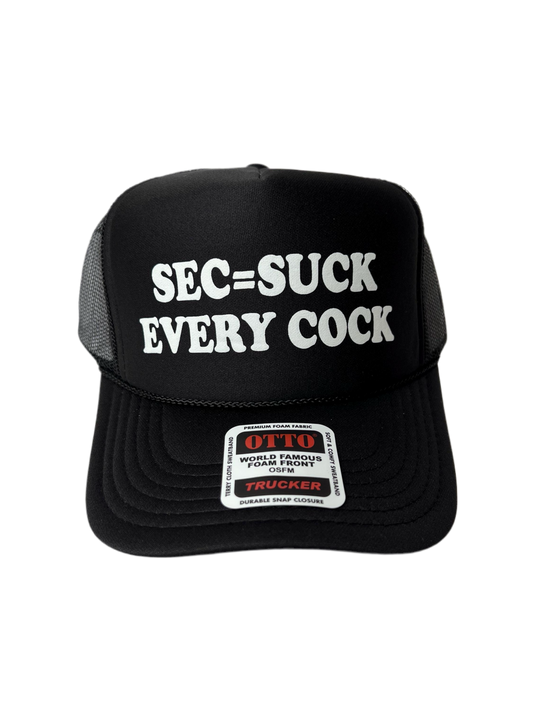 SEC = Suck Every Cock Trucker Hat - Funny Trucker Hats