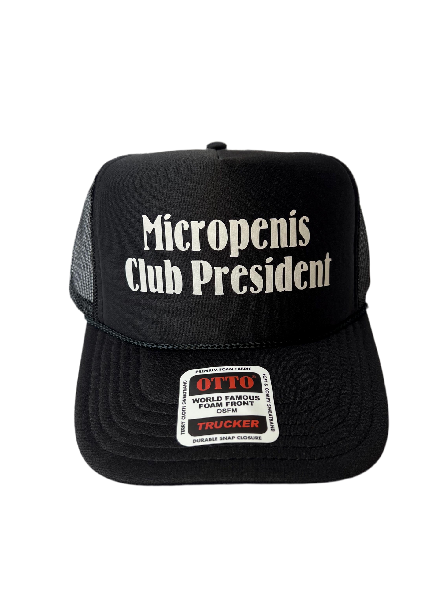 Micropenis Club President Trucker Hat - Funny Trucker Hats