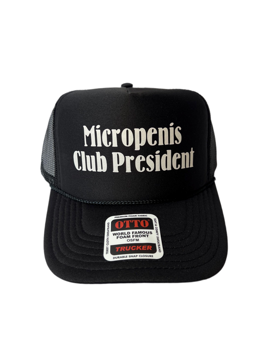 Micropenis Club President Trucker Hat - Funny Trucker Hats