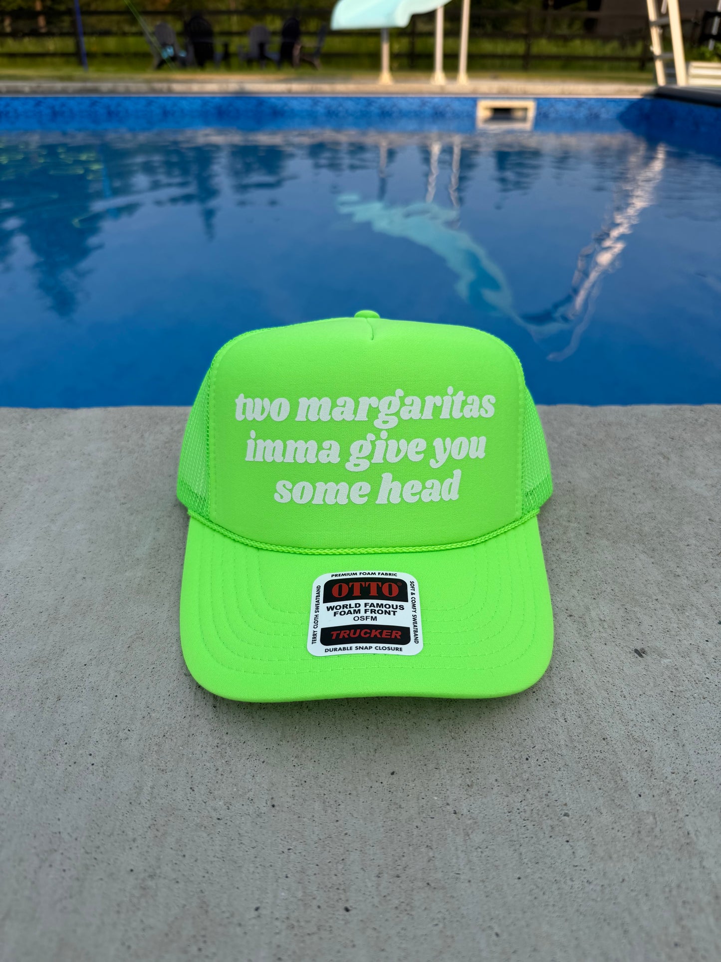 Two Margaritas Imma Give You Some Head Trucker Hat - Funny Trucker Hats