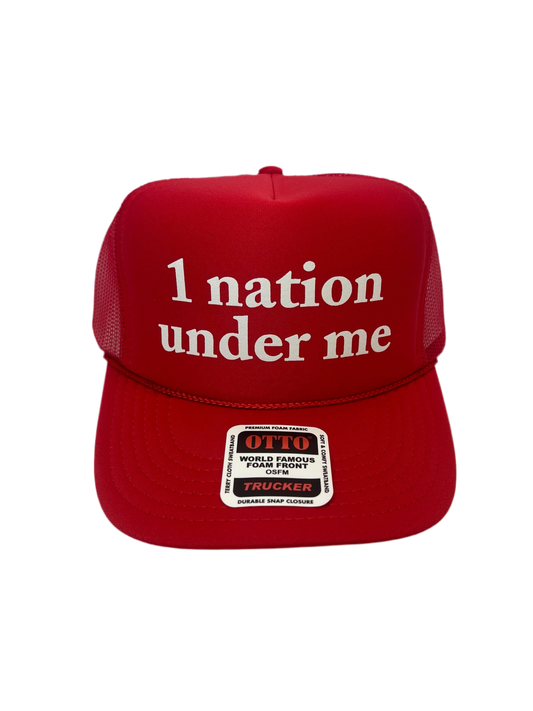 1 Nation Under Me Trucker Hat - Funny Trucker Hats