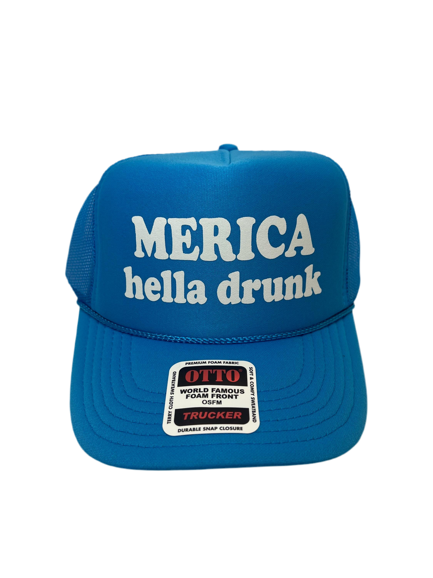 Merica Hella Drunk Trucker Hat - Funny Trucker Hats