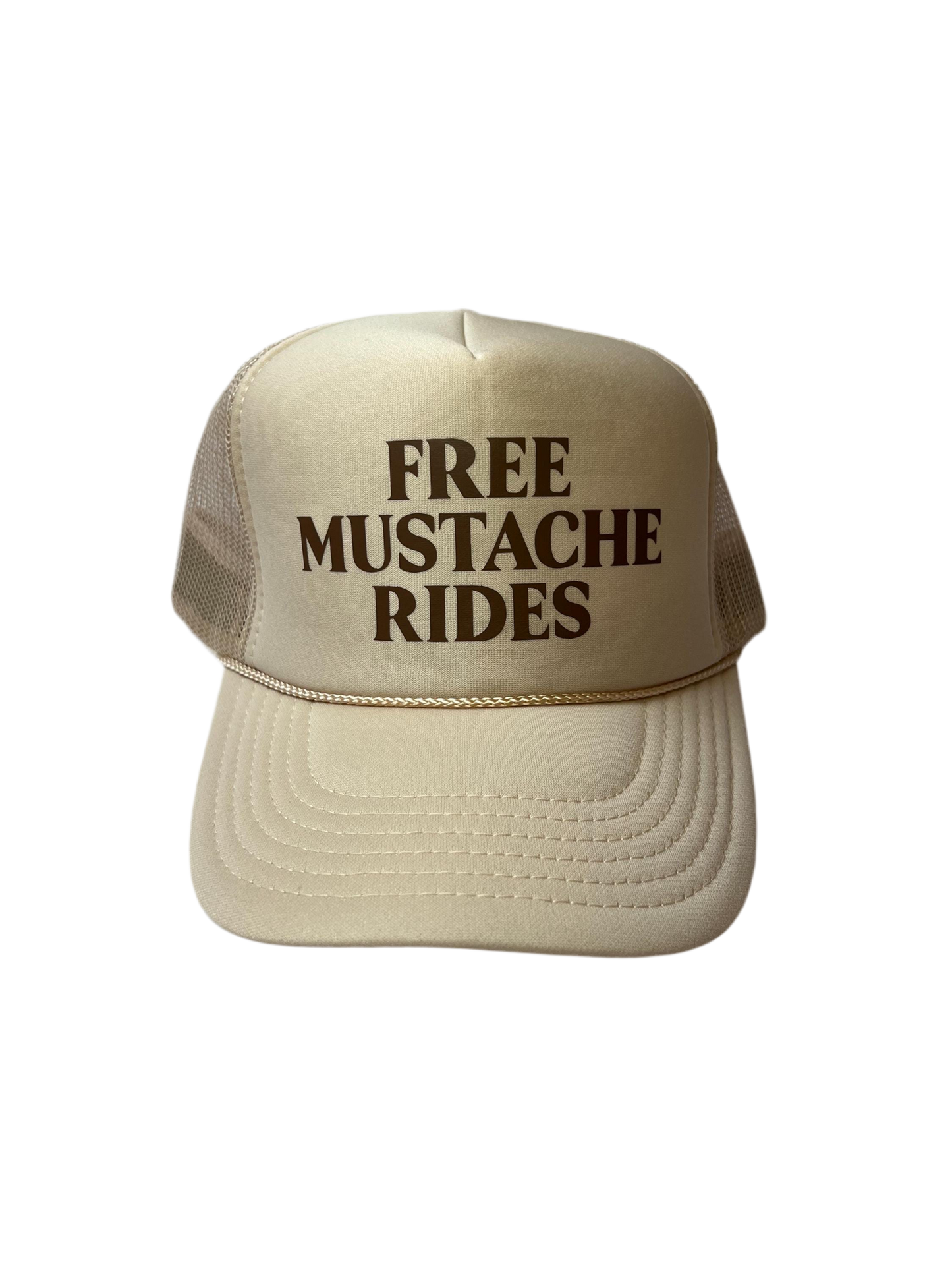 Free Mustache Rides Trucker Hat - Funny Trucker Hats