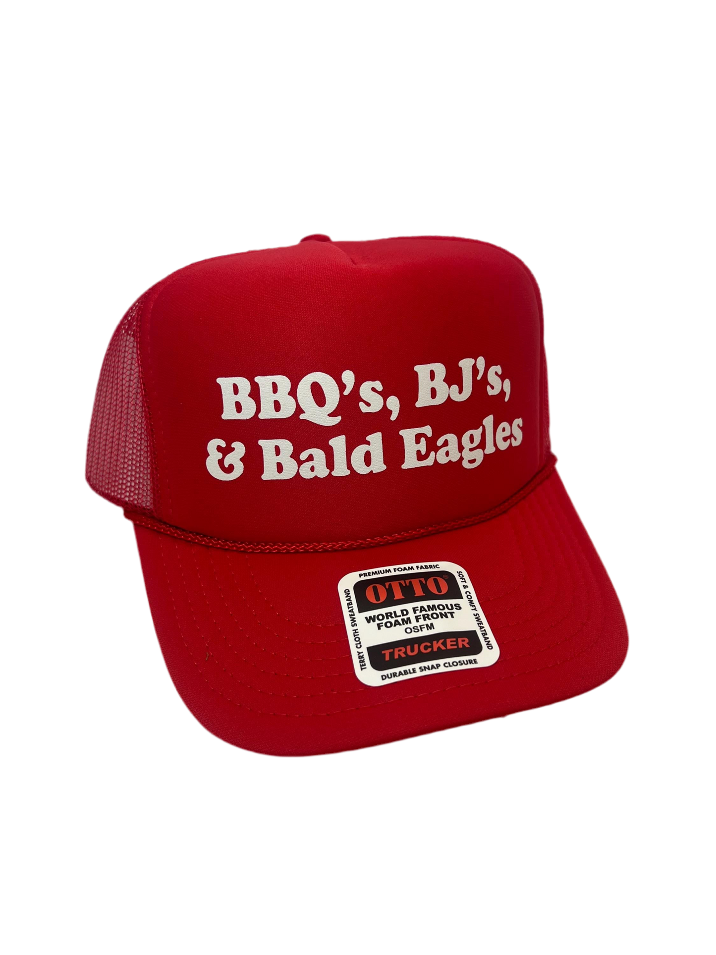 BBQs, BJs, & Bald Eagles Trucker Hat - Funny Trucker Hats