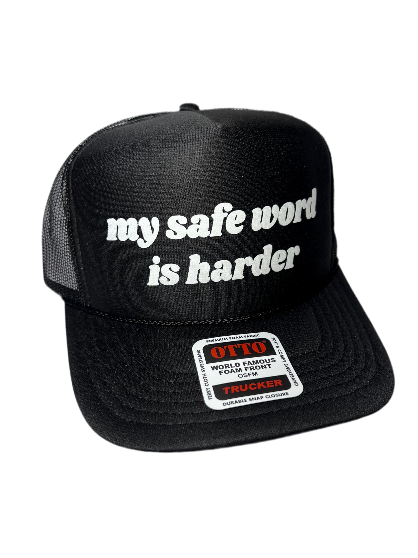 My Safe Word Is Harder Trucker Hat - Funny Trucker Hats