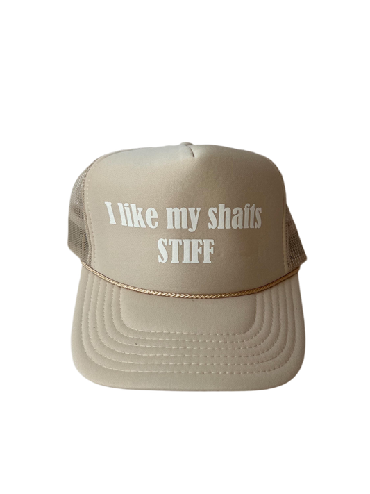 I Like My Shafts Stiff Trucker Hat - Funny Golf Trucker Hats