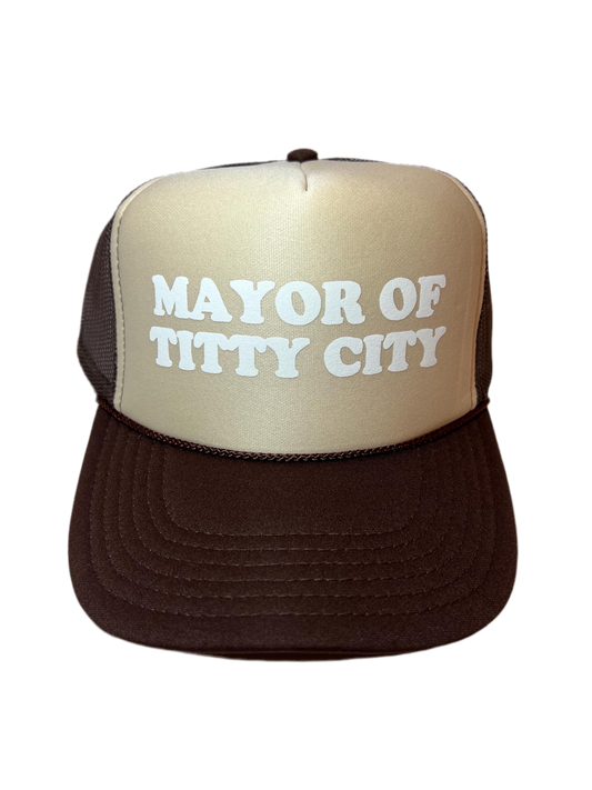 Mayor Of Titty City Trucker Hat - Funny Trucker Hats