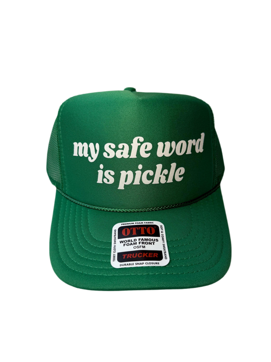 My Safe Word Is Pickle Trucker Hat - Funny Pickleball Trucker Hats