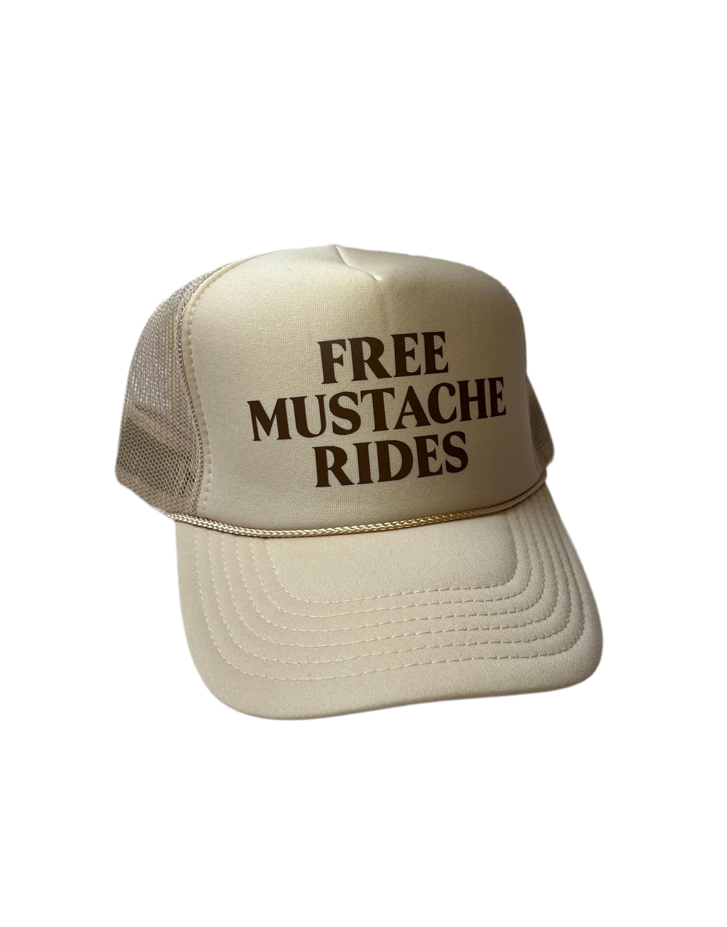 Free Mustache Rides Trucker Hat - Funny Trucker Hats