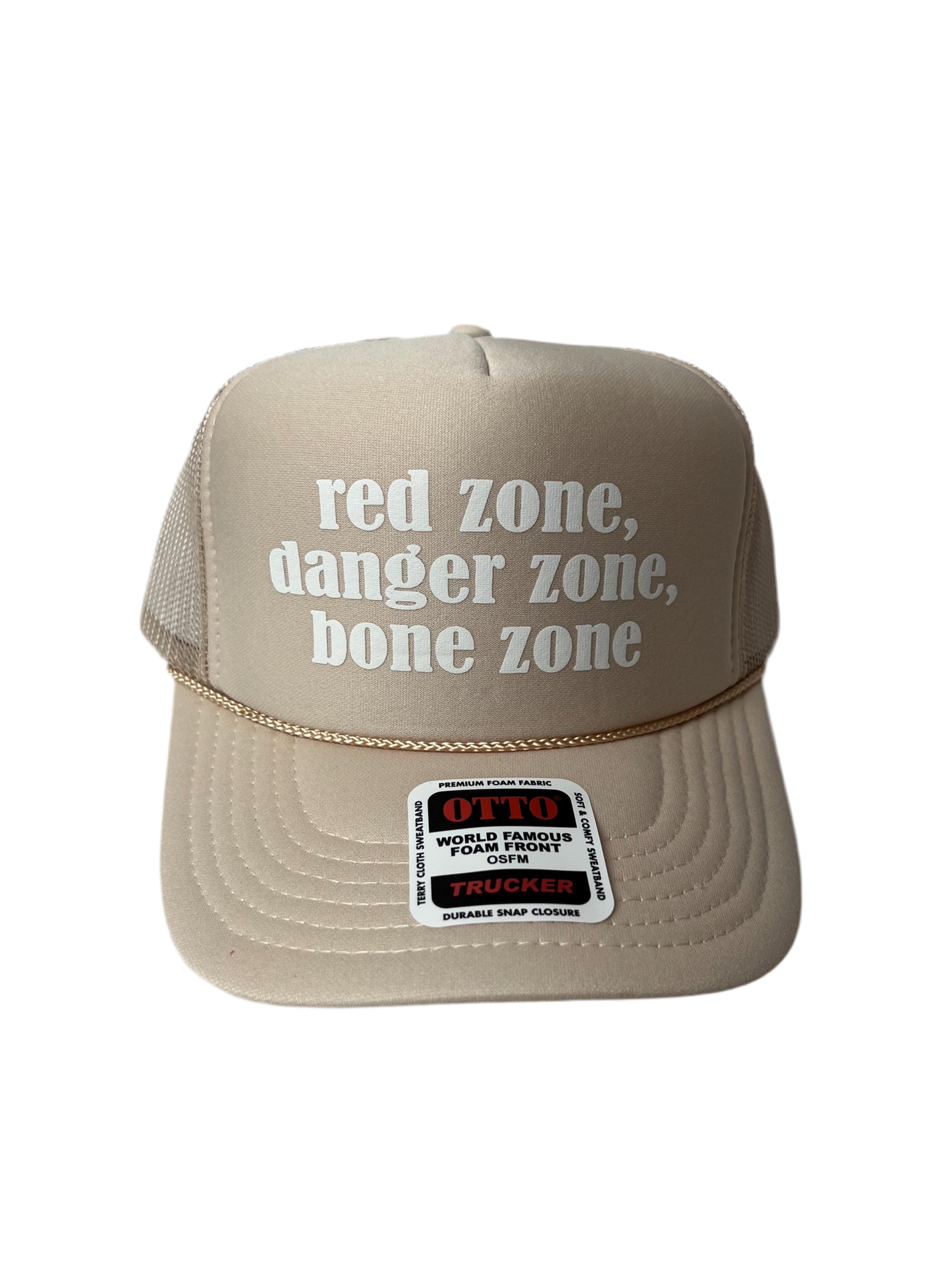 Red Zone Danger Zone Bone Zone Trucker Hat - Funny Trucker Hats