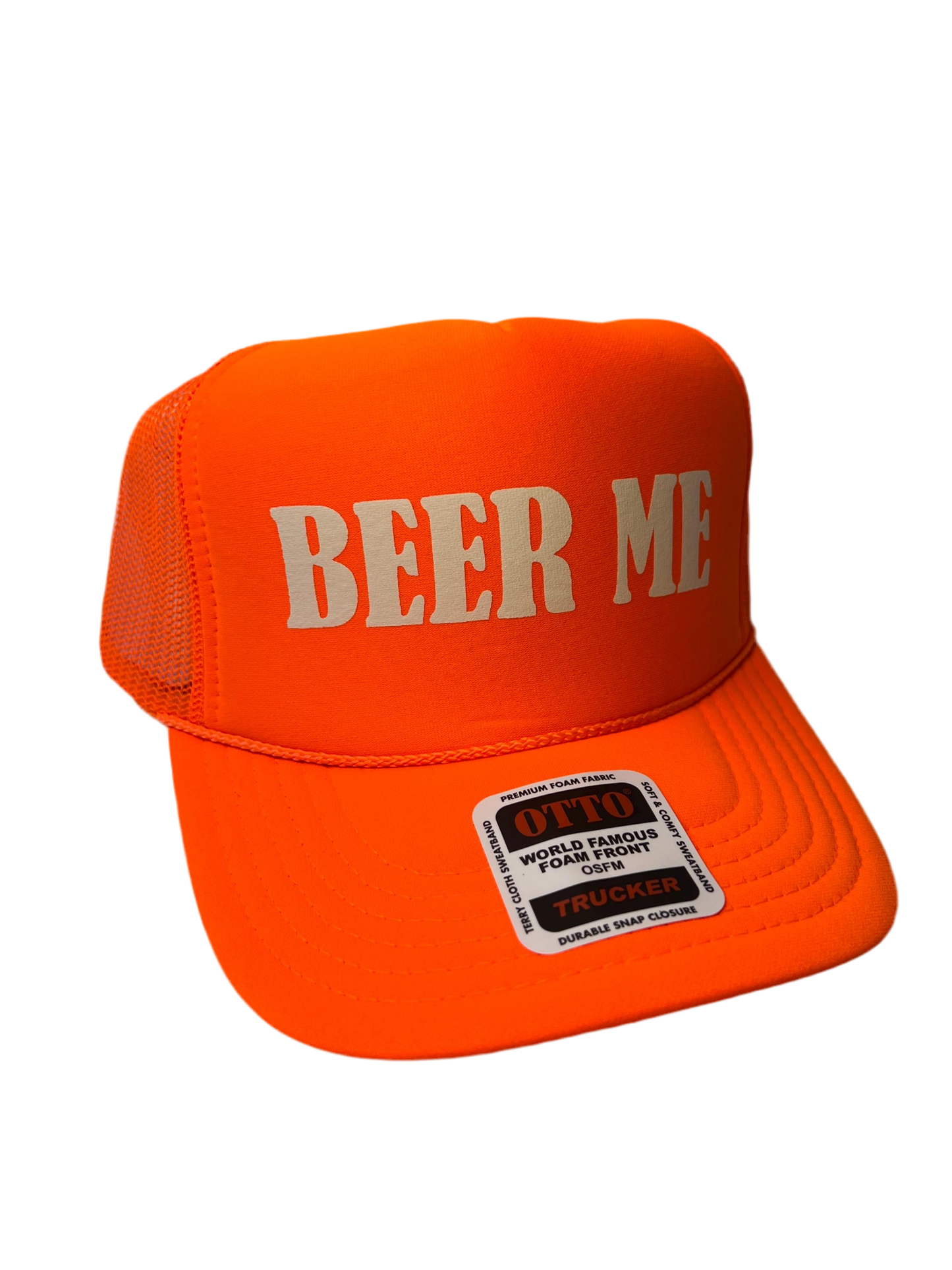 Beer Me Neon Trucker Hat - Funny Trucker Hat