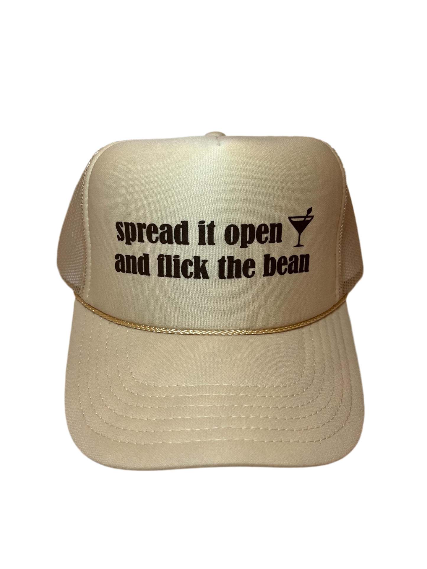 Spread It Open And Flick The Bean Trucker Hat - Funny Trucker Hats