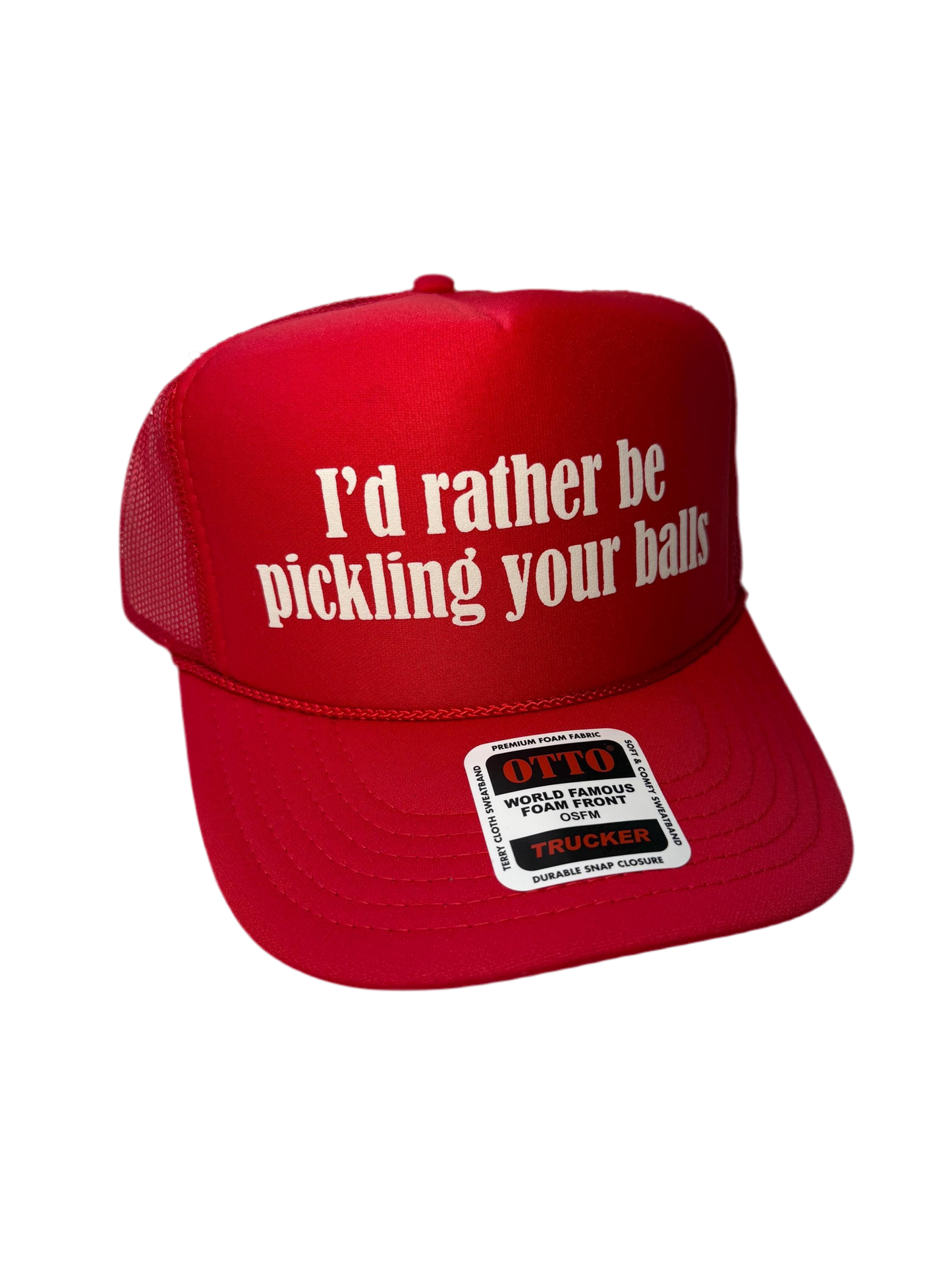 I’d Rather Be Pickling Your Balls Trucker Hat - Funny Pickleball Trucker Hats