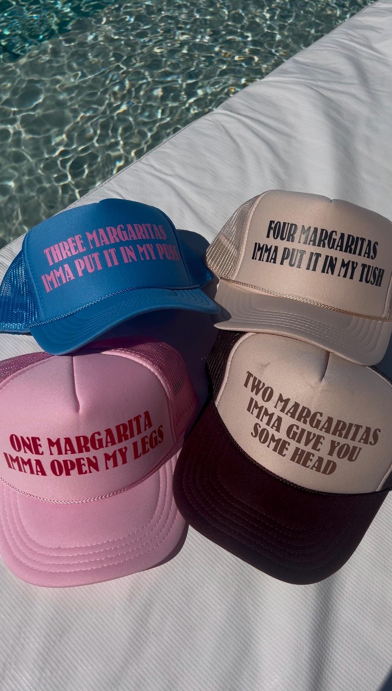 Margarita Trucker Hat Pack of 4- Funny Trucker Hats