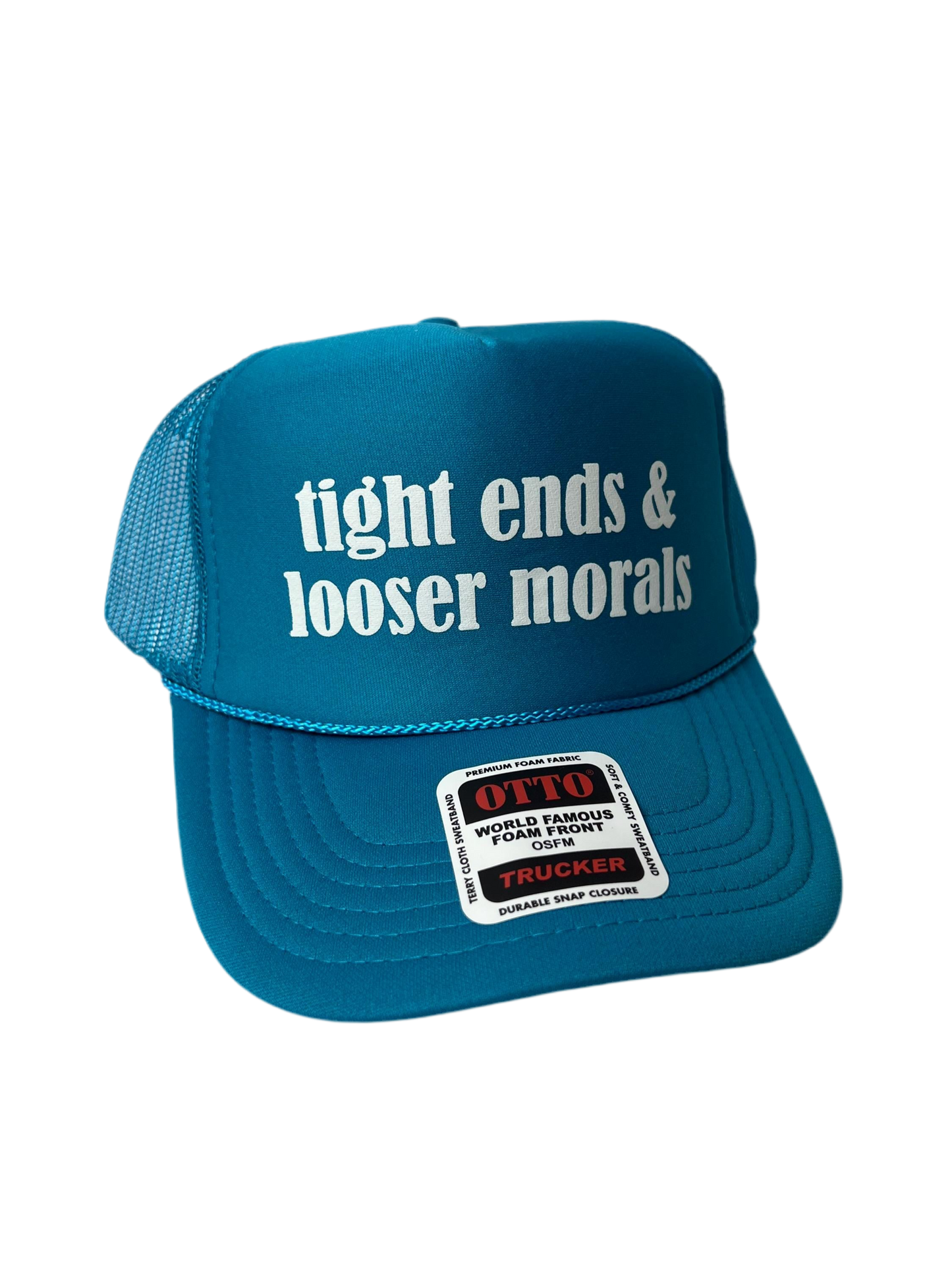 Tight Ends & Looser Morals Trucker Hat - Funny Trucker Hats