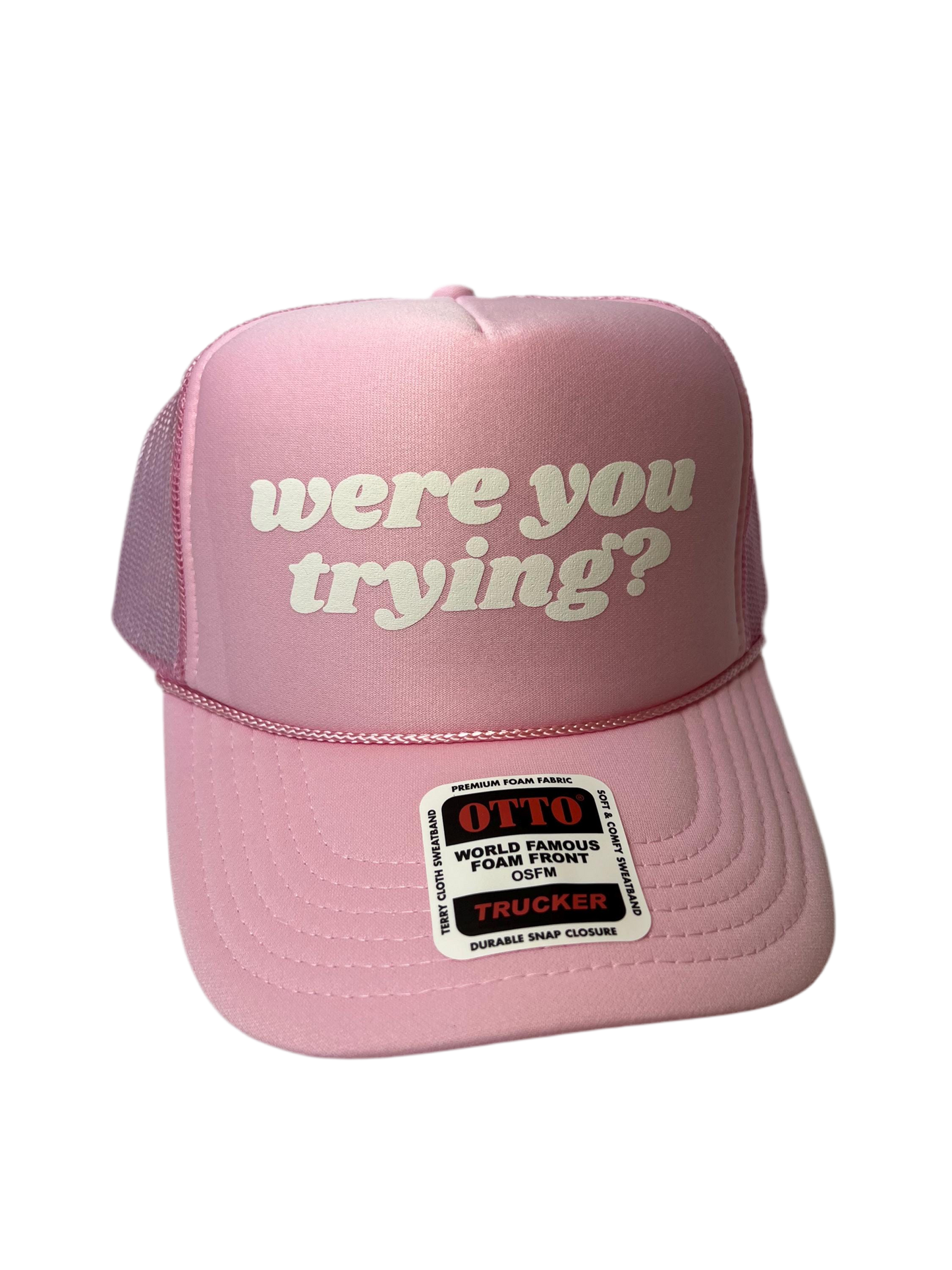 Were You Trying? Trucker Hat - Funny Gender Reveal Trucker Hats