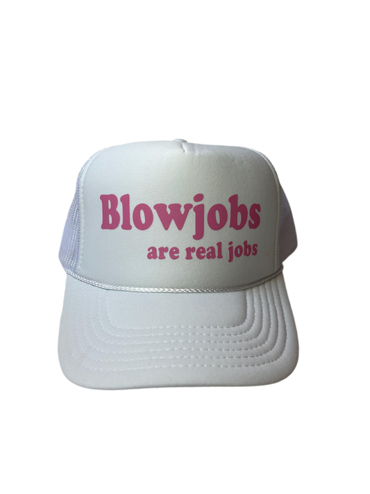 Blowjobs Are Real Jobs Trucker Hat - Funny Trucker Hats