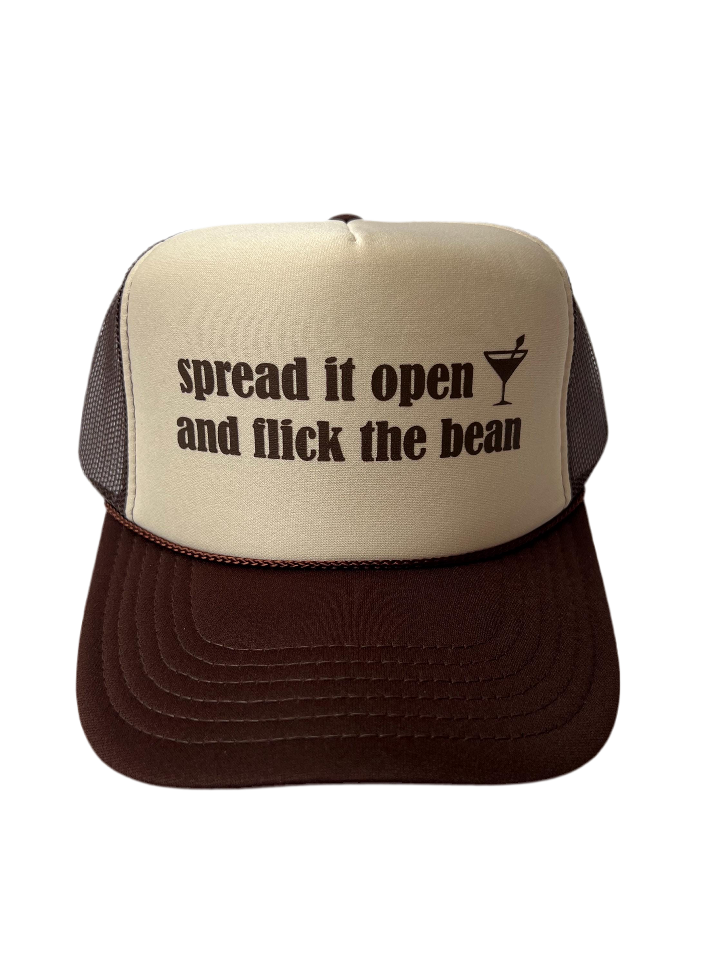 Spread It Open And Flick The Bean Trucker Hat - Funny Trucker Hats