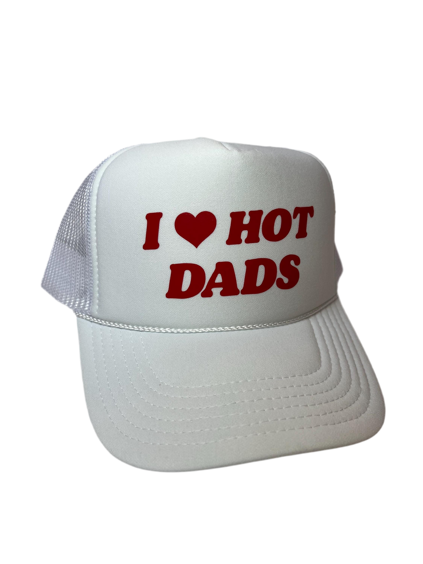 I Love Hot Dads Trucker Hat - Funny Trucker Hats