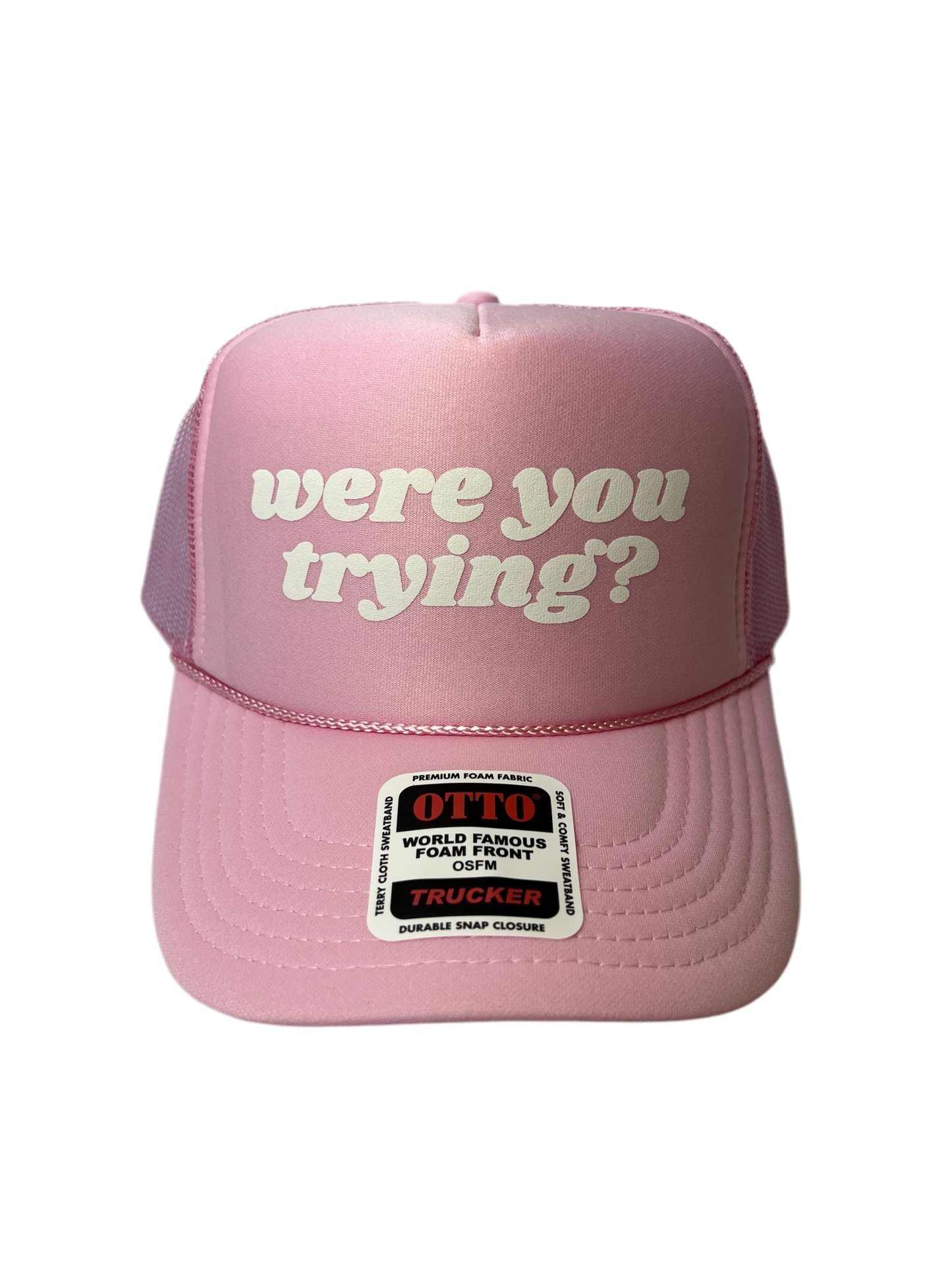 Were You Trying? Trucker Hat - Funny Gender Reveal Trucker Hats