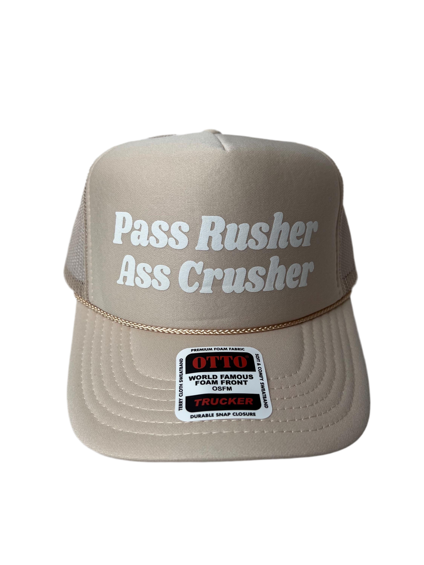Pass Rusher Ass Crusher Trucker Hat - Funny Trucker Hats