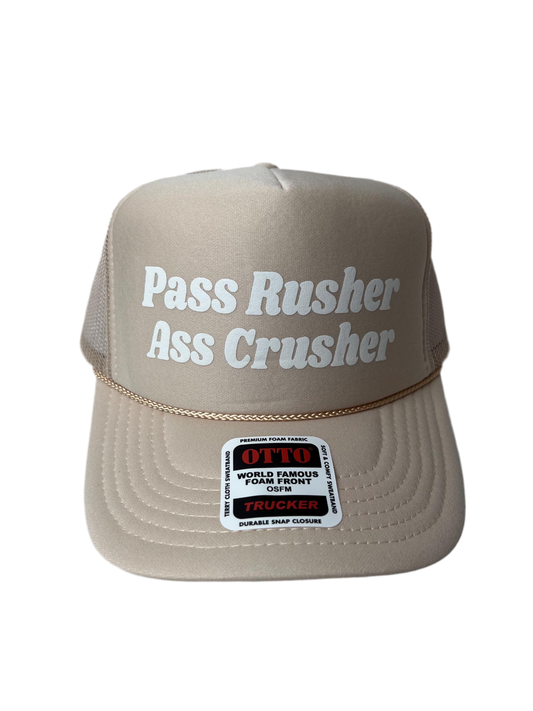 Pass Rusher Ass Crusher Trucker Hat - Funny Trucker Hats
