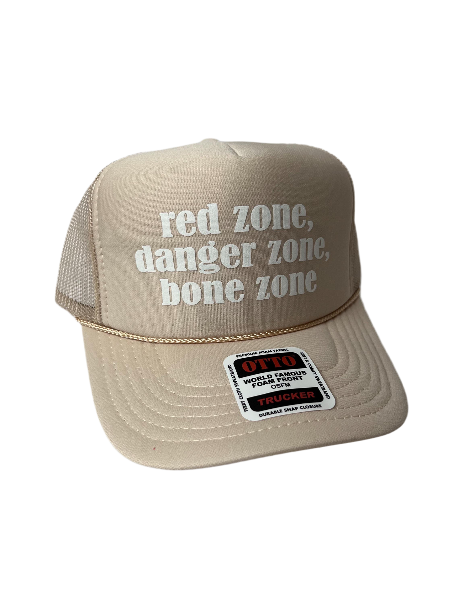 Red Zone Danger Zone Bone Zone Trucker Hat - Funny Trucker Hats