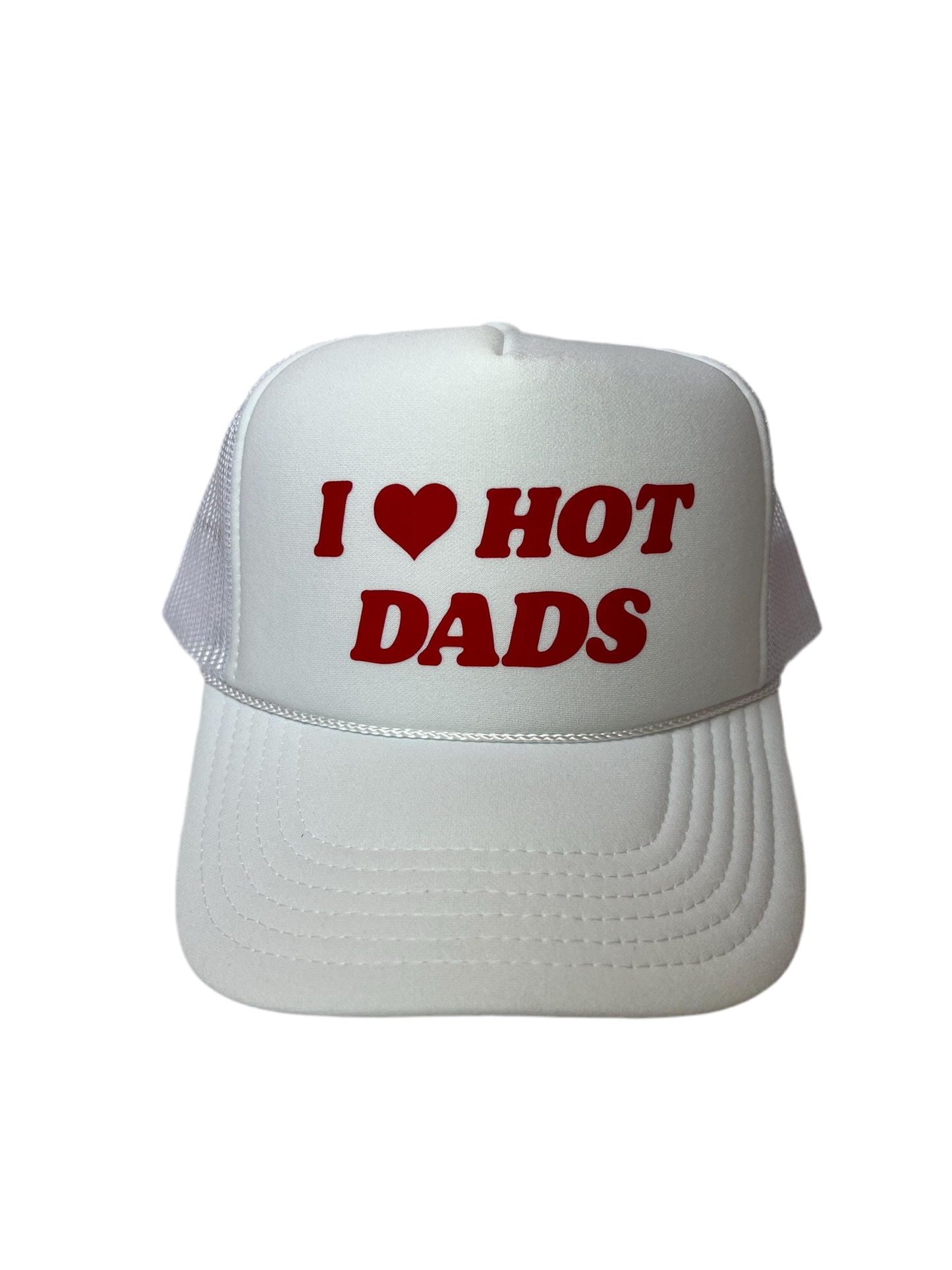 I Love Hot Dads Trucker Hat - Funny Trucker Hats