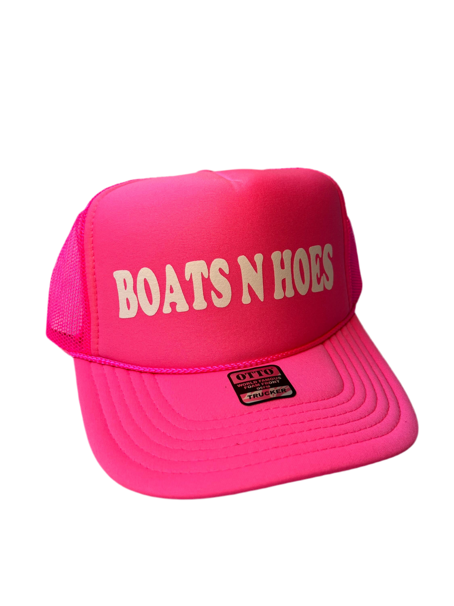 Boats N Hoes Neon Trucker Hat - Funny Trucker Hat