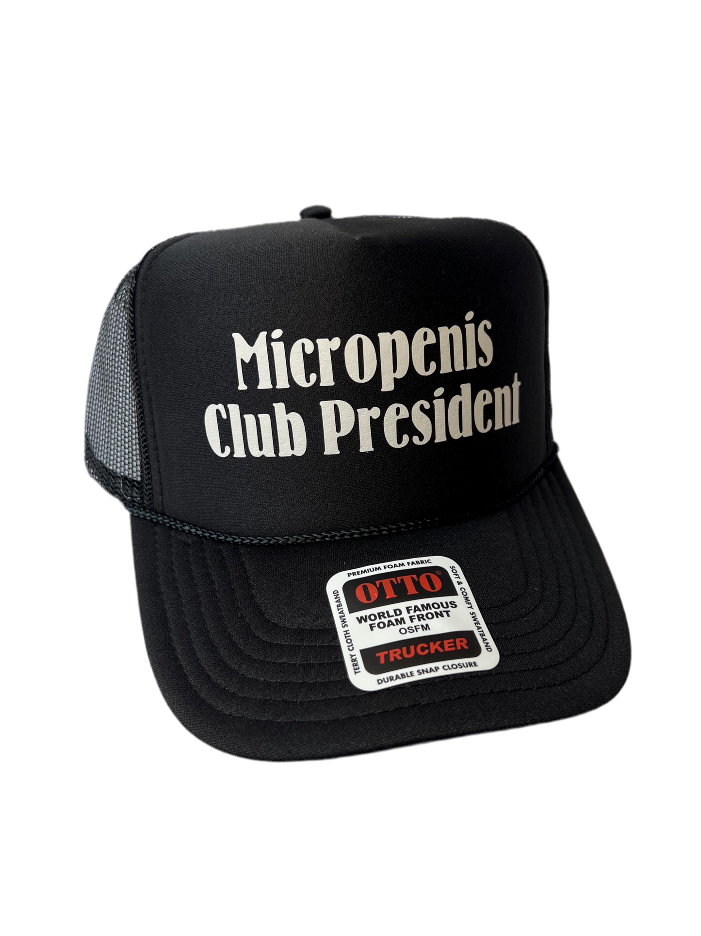 Micropenis Club President Trucker Hat - Funny Trucker Hats