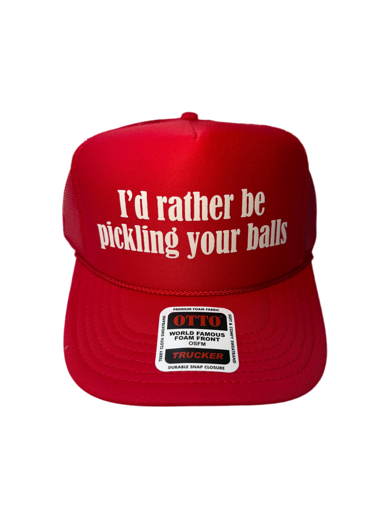 I’d Rather Be Pickling Your Balls Trucker Hat - Funny Pickleball Trucker Hats