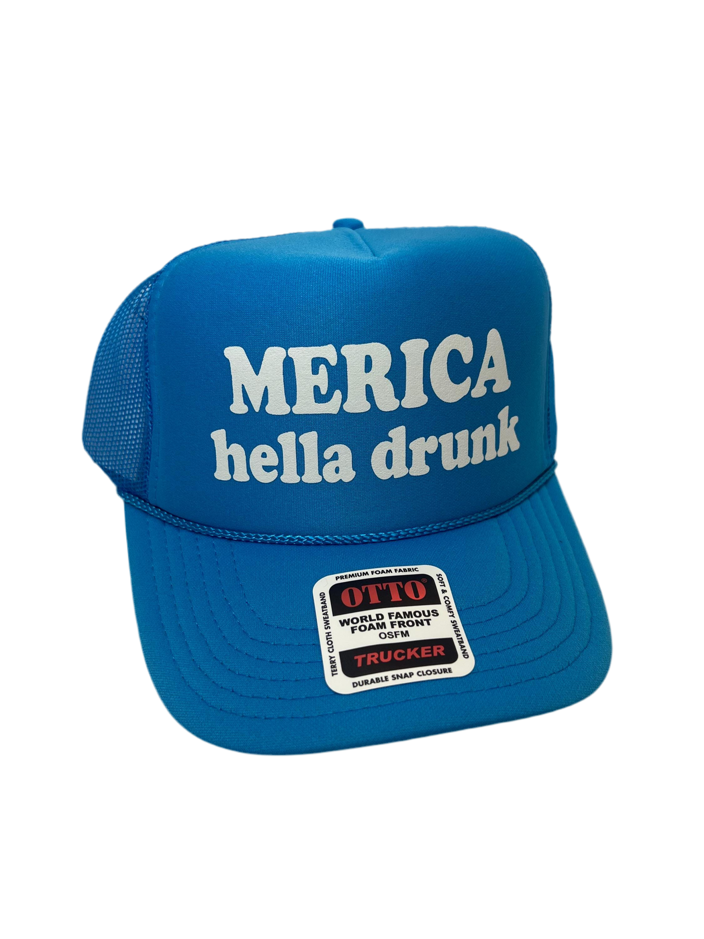 Merica Hella Drunk Trucker Hat - Funny Trucker Hats